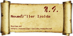 Neumüller Izolda névjegykártya
